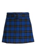 Women's Bp. Belted Plaid Skirt - Blue