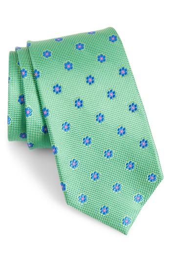 Men's Calibrate Cloisters Neat Silk Tie, Size X-long - Green