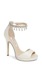 Women's Nina Feya Embellished Ankle Strap Sandal .5 M - Ivory