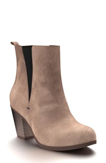 Women's Shoes Of Prey Block Heel Chelsea Boot .5 B - Brown