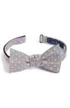 Men's The Tie Bar Dot Silk & Linen Bow Tie, Size - Metallic