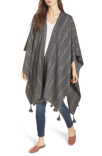Women's Madewell Stripe Poncho Scarf