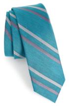 Men's The Tie Bar Pep Stripe Tie, Size - Blue/green