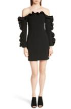 Women's Cinq A Sept Rosemarie Ruffle Off The Shoulder Dress - Black