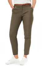 Women's Wallis Belted Slim Khaki Pants Us / 20 Uk - Brown