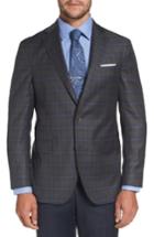 Men's David Donahue Arnold Classic Fit Plaid Wool Sport Coat R - Grey
