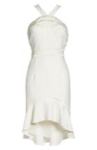 Women's Foxiedox Aviana High/low Halter Neck Dress - Ivory