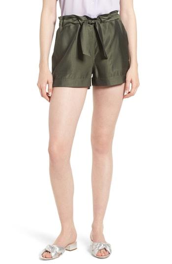 Women's Trouve Cargo Paperbag Waist Shorts, Size - Green