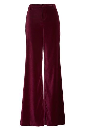 Women's Alice + Olivia Paulette Velvet Tuxedo Pants