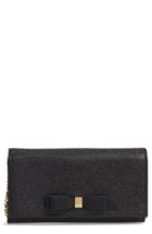 Women's Ted Baker London Alaine Crossbody Leather Matinee Wallet On A Chain - Black