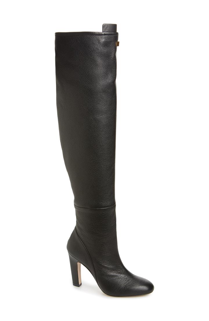 Women's Stuart Weitzman Edie Over The Knee Boot .5 M - Black