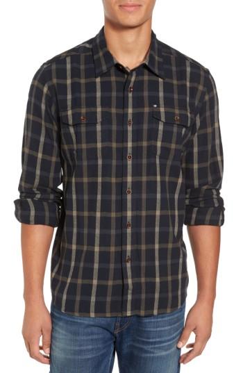 Men's Cova El Moro Regular Fit Plaid Flannel Shirt - Grey