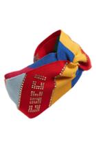 Gucci Crystal Logo Wool Knit Twist Head Wrap - Red
