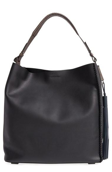 Allsaints 'pearl' Leather Hobo - Black