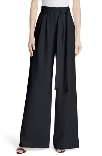 Women's Milly Italian Cady Trapunto Tie Waist Trousers - Blue