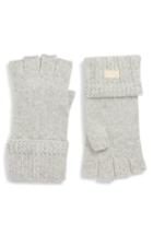 Women's Ugg Textured Fingerless Knit Gloves, Size - Grey