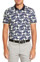 Men's Ted Baker London Palm Print Polo (l) - Yellow