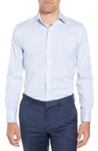 Men's Bonobos Park Slim Fit Stretch Stripe Dress Shirt .5 32 - Blue