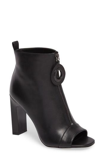 Women's Calvin Klein Minda Open Toe Bootie M - Black