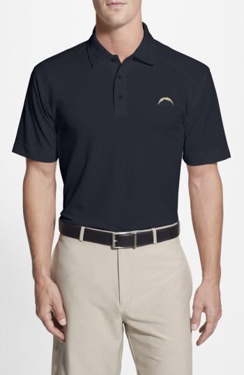 Men's Cutter & Buck San Diego Chargers - Genre Drytec Moisture Wicking Polo