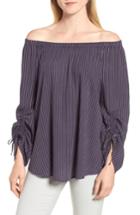 Women's Nic+zoe Violetta Off The Shoulder Top - Blue