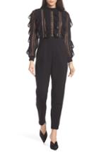 Women's French Connection Patricia Lace Bodice Jumpsuit - Black