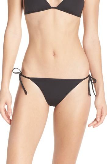 Women's J.crew Playa Miami String Bikini Bottoms, Size - Black