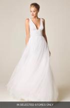 Women's Jesus Peiro Ancestor Embroidered Bodice Tulle A-line Gown, Size In Store Only - White