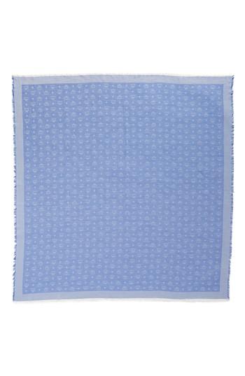 Women's Mcm Visetos Stripe Modal & Silk Shawl, Size - Blue