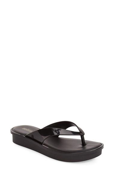 Women's Melissa 'new High' Jelly Platform Flip Flop M - Black