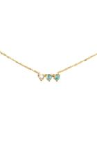 Women's Wwake Three Points Opal & Diamond Necklace