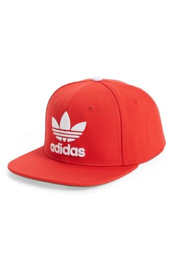 Men's Adidas Originals Trefoil Chain Snapback Baseball Cap - Red