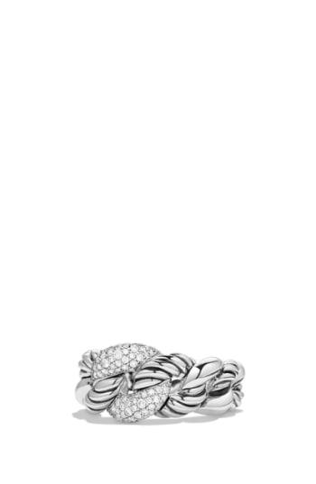 Women's David Yurman 'belmont' Curb Link Ring With Diamonds