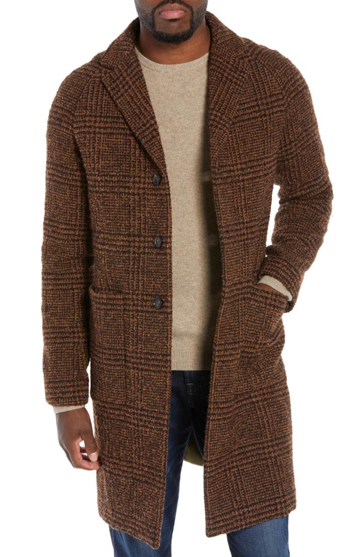Men's Todd Snyder + Champion Glen Plaid Boucle Topcoat