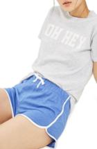 Women's Topshop Nep Runner Shorts Us (fits Like 0) - Blue