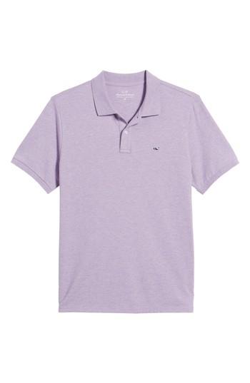 Men's Vineyard Vines Fit Pique Polo, Size Small - Purple