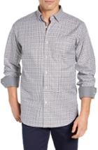 Men's Bugatchi Classic Fit Print Sport Shirt, Size - Beige