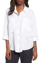 Women's Eileen Fisher Woven Linen Blend Blouse