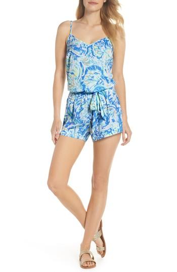 Women's Lilly Pulitzer Deanna Sleeveless Romper - Blue