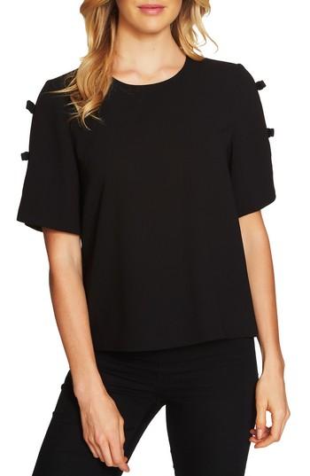 Women's Cece Moss Split Sleeve Blouse - Black