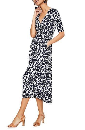 Women's Boden Kassidy Print Jersey Midi Dress - Blue