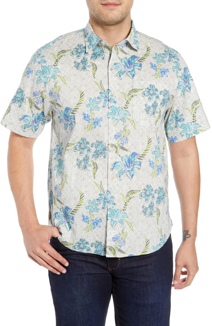 Men's Tommy Bahama Tahitian Etch Sport Shirt - White
