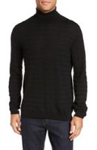 Men's Pal Zileri Zigzag Wool Turtleneck Us / 50 Eur - Black