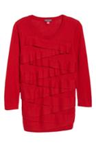 Petite Women's Vince Camuto Zigzag Sweater P - Red