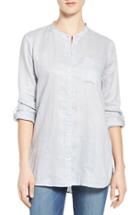 Women's Two By Vince Camuto Collarless Linen Shirt