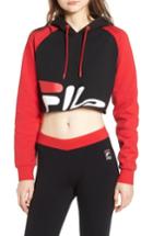 Women's Fila Amber Crop Hoodie - Black