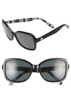 Women's Kate Spade New York 'ayleen' 56mm Polarized Sunglasses - Black/ White Pattern