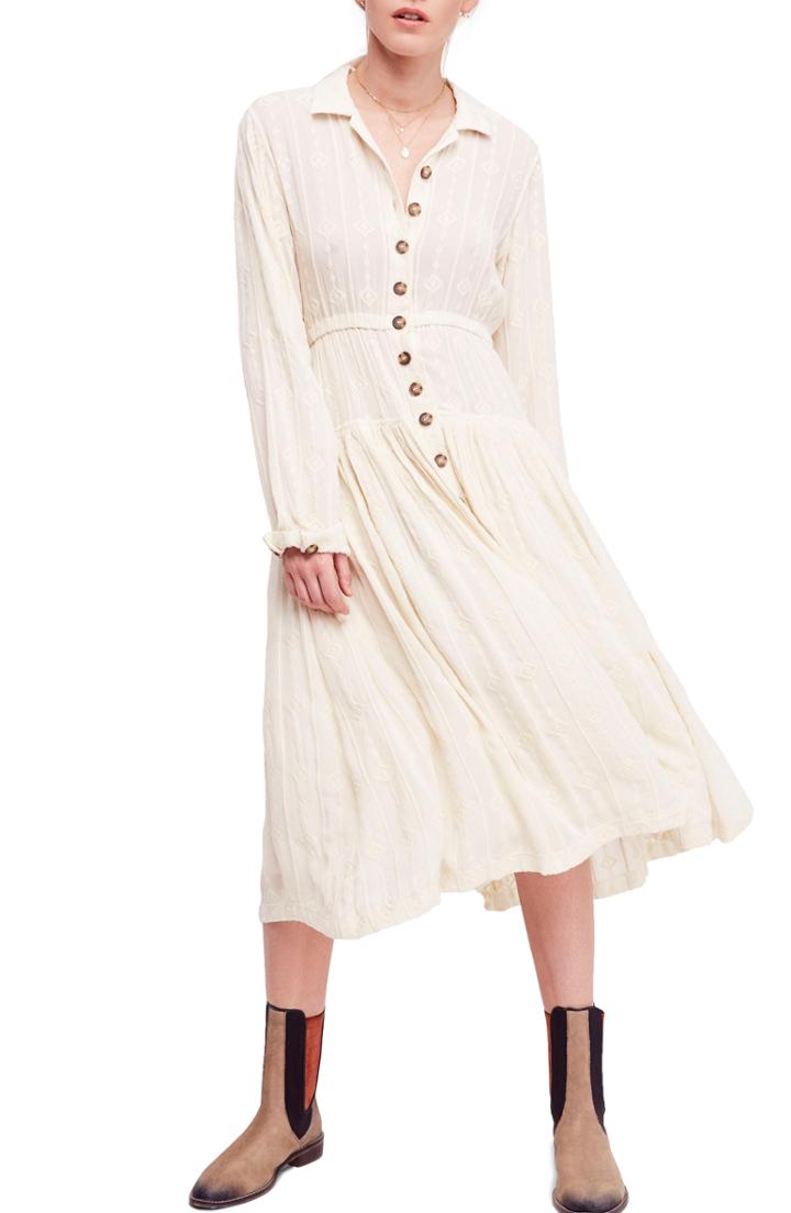 Women's Free People Diamond Head Midi Dress - Ivory