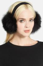 Women's Kyi Kyi Genuine Fox Fur Earmuffs - Black