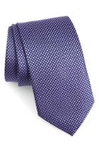 Men's Eton Check Silk Tie, Size - Purple